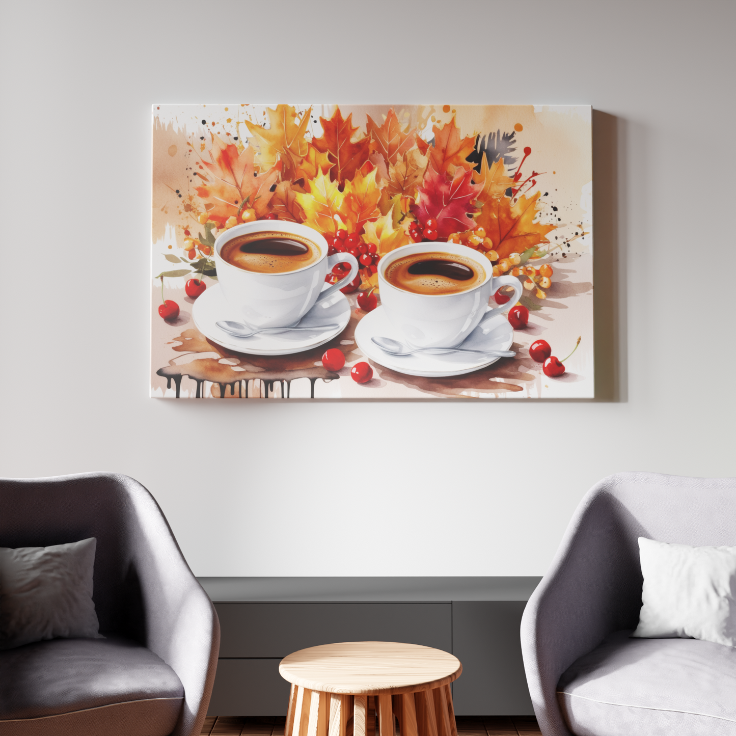 Autumn Aroma: Coffee & Crimson Leaves