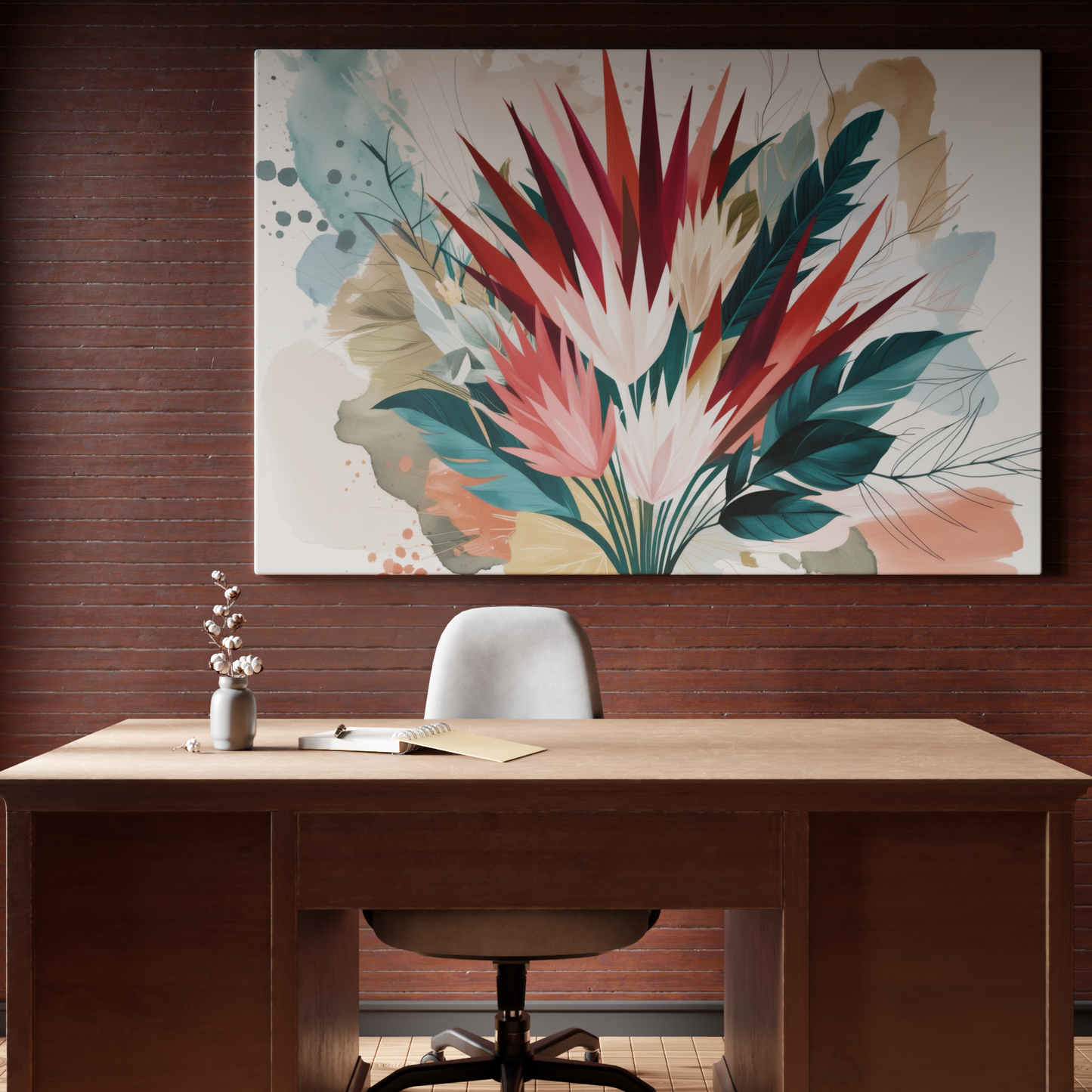 Floral Symphony in Abstract Watercolors