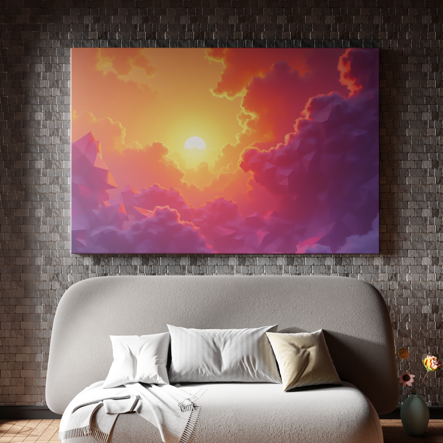 Geometric Sunset Symphony