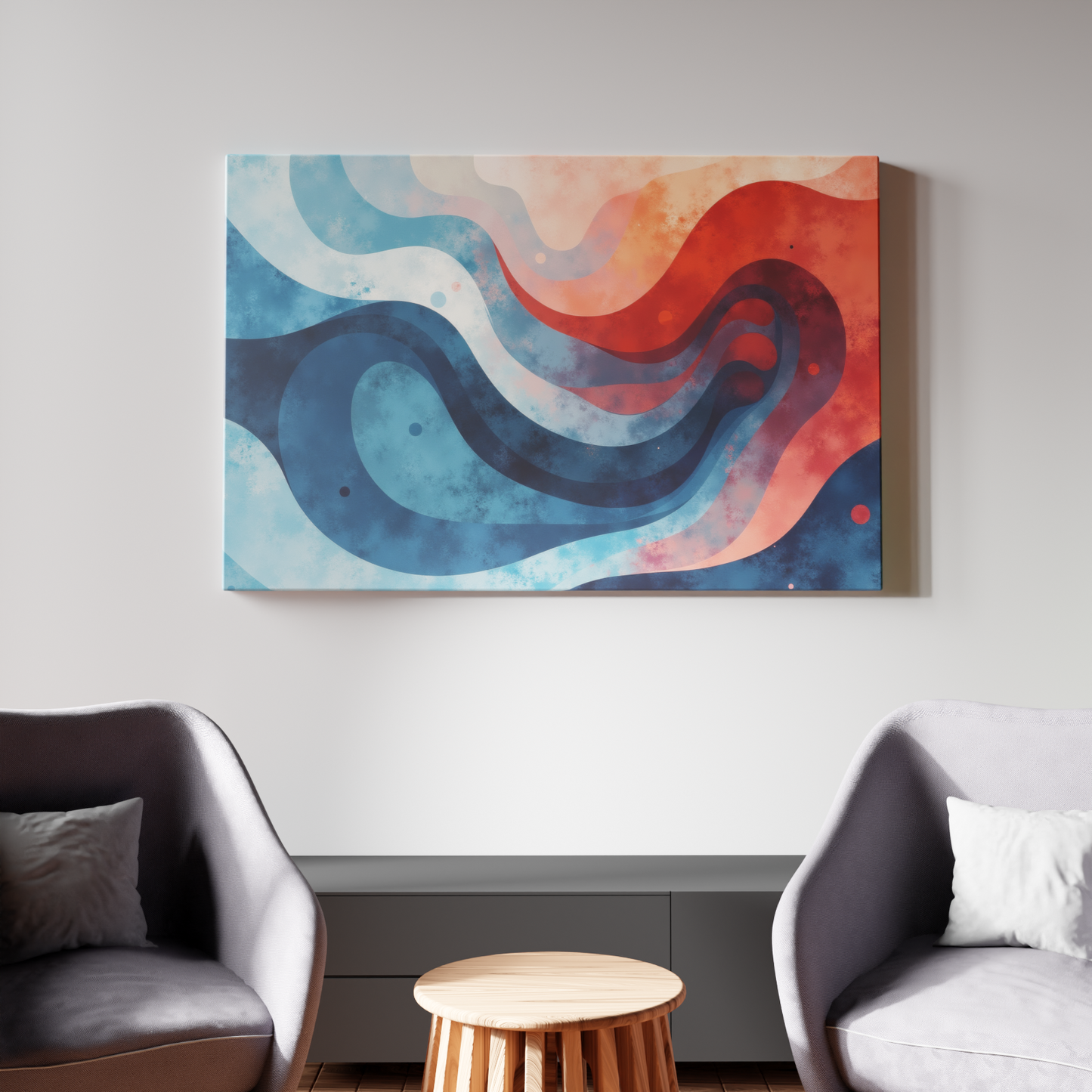 Ebb and Flow: Abstract Waves of Color