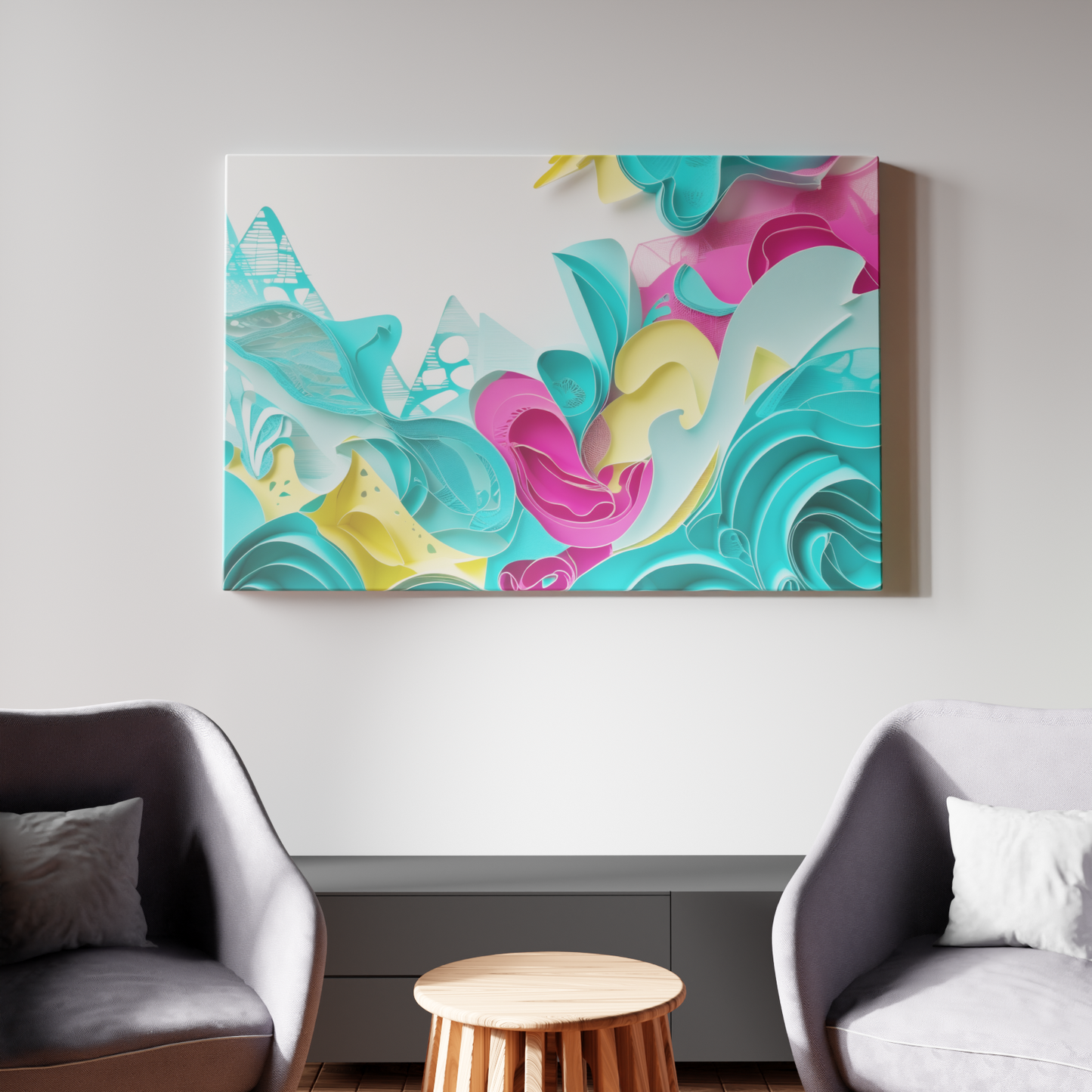Waves of Colorful Paper Dreams