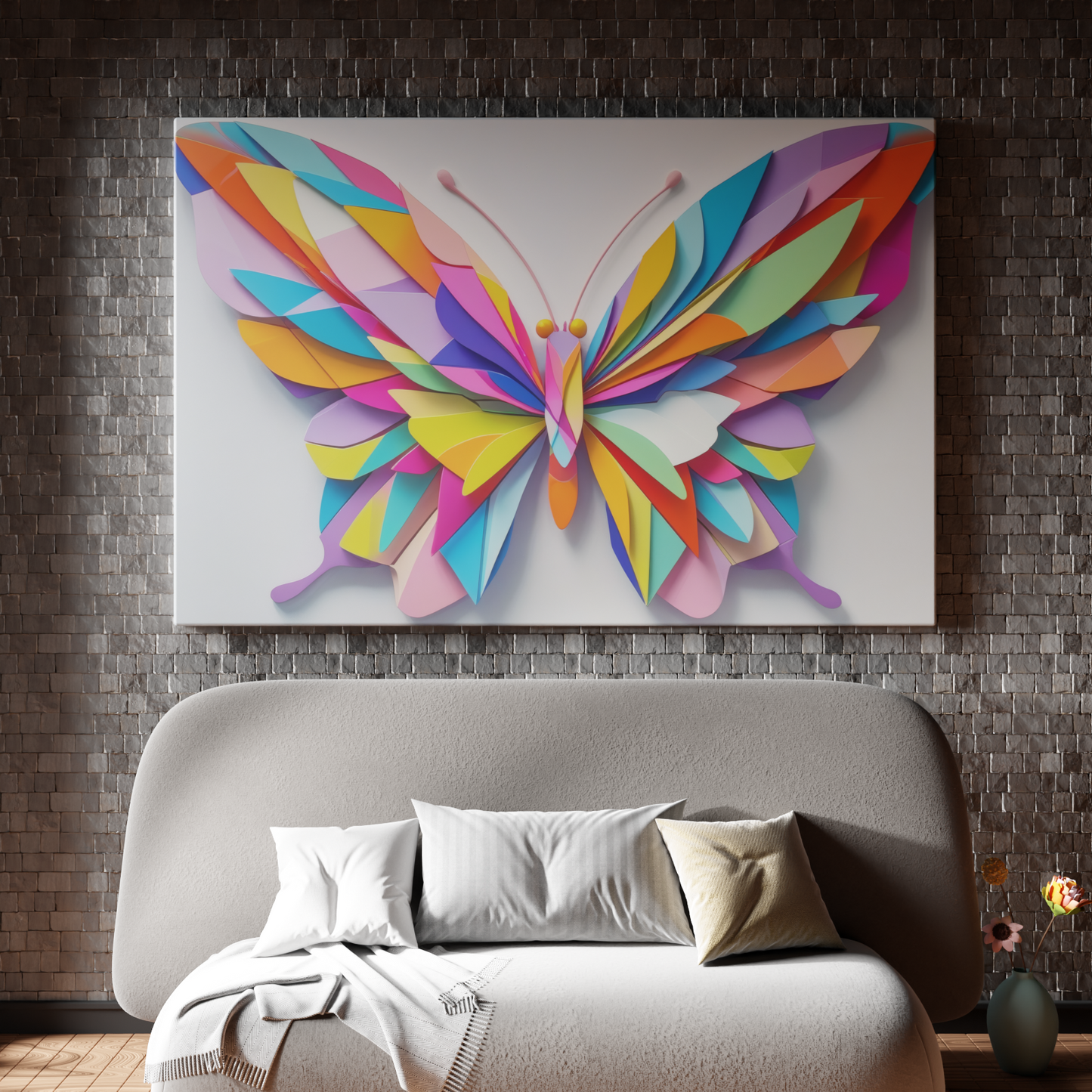 Vibrant Kaleidoscope Butterfly