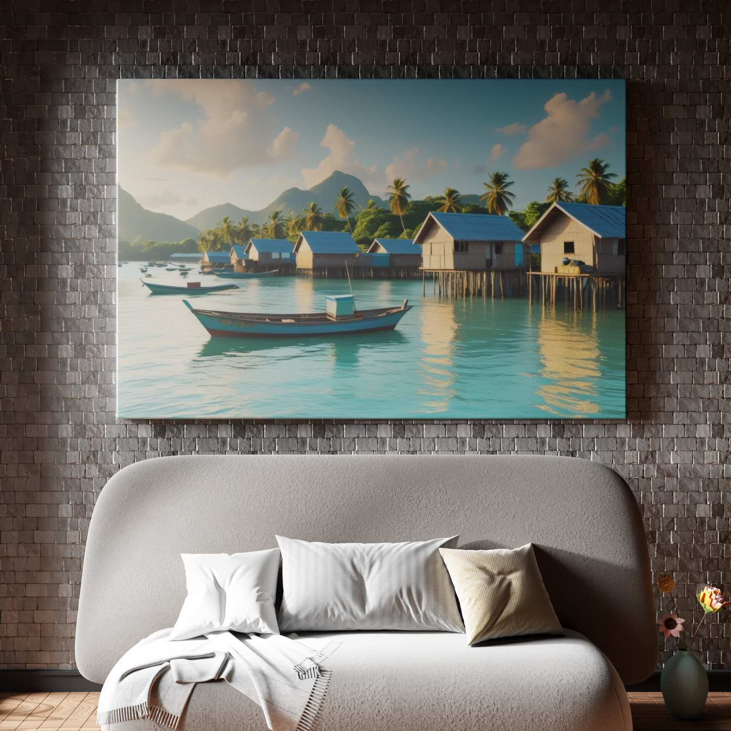 Tranquil Waters of a Stilted Village
