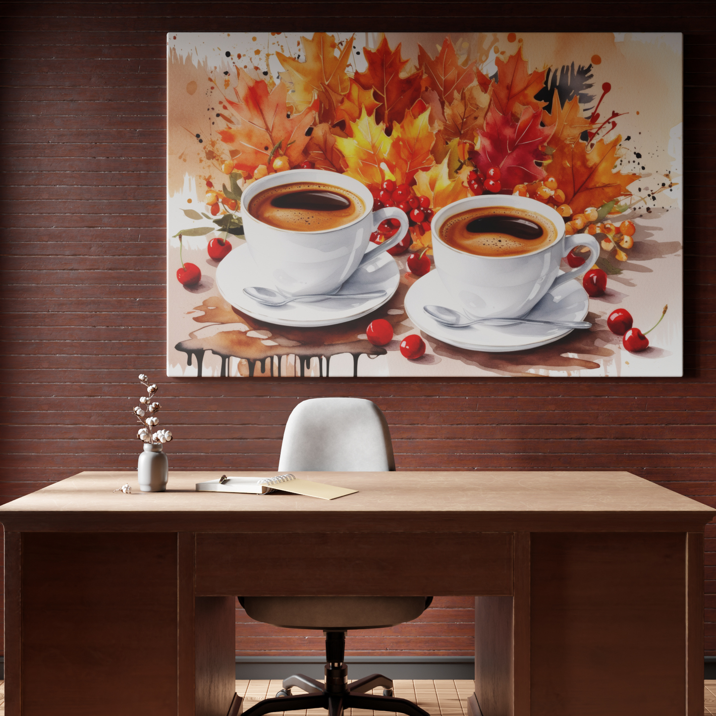 Autumn Aroma: Coffee & Crimson Leaves