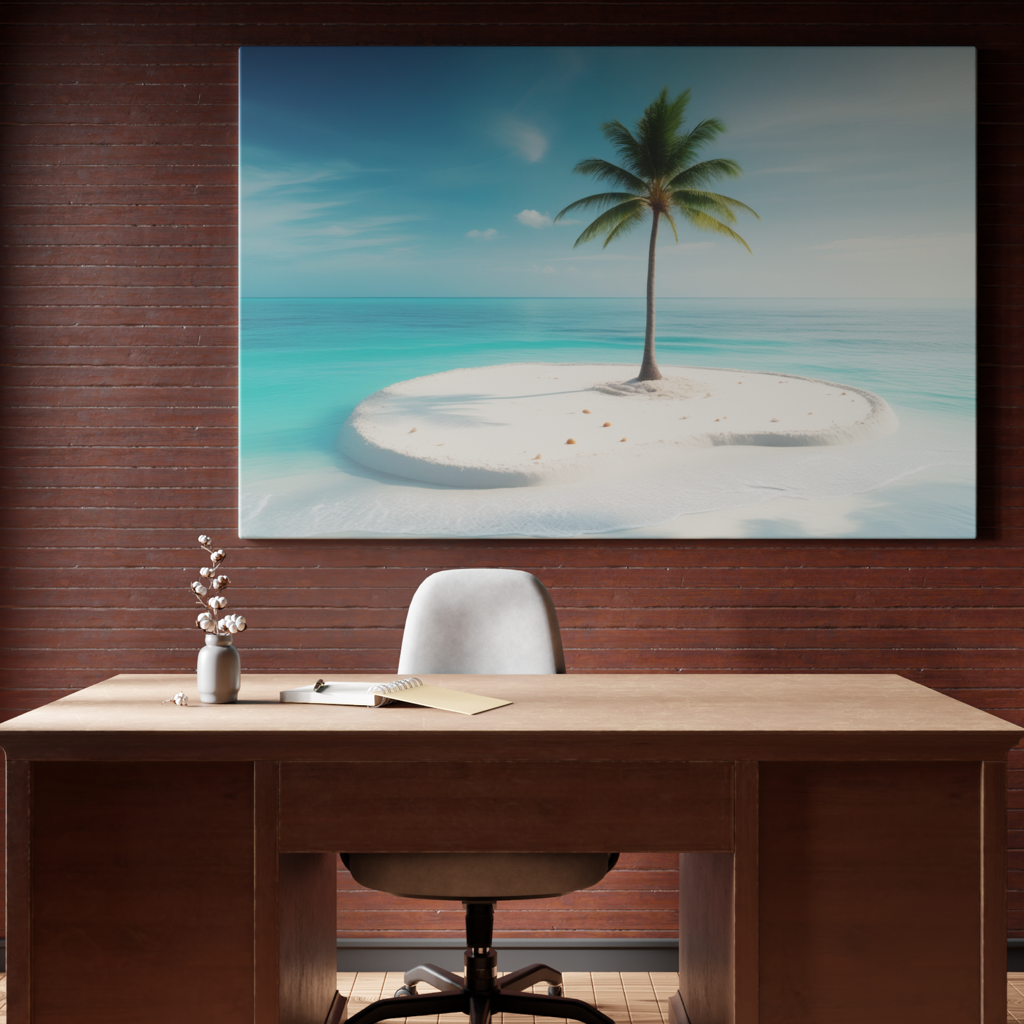 Solitary Serenity: Palm Oasis