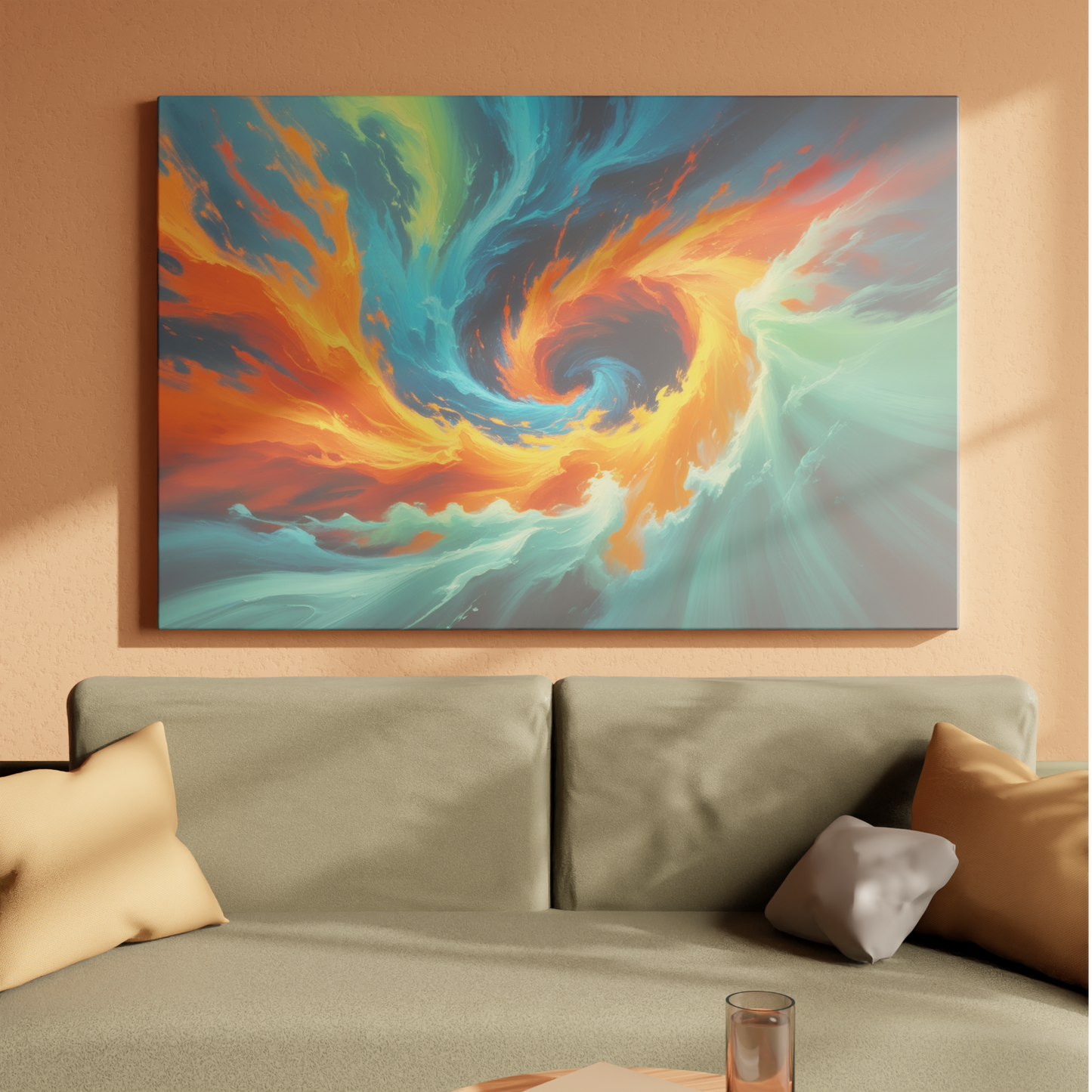 Vortex of Flames and Waves