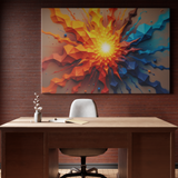 Explosive Geometry: Sunburst Symphony