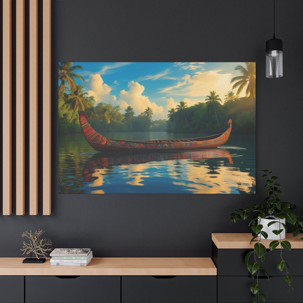 Tranquil Canal through Tropical Paradise