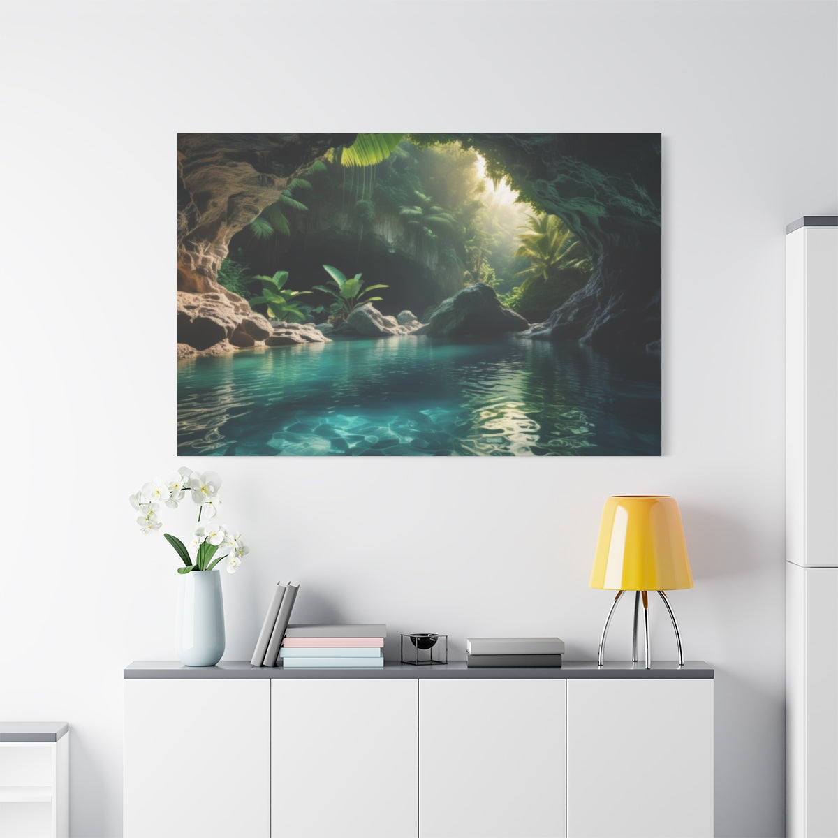 Secret Oasis: Sunlit Grotto Retreat
