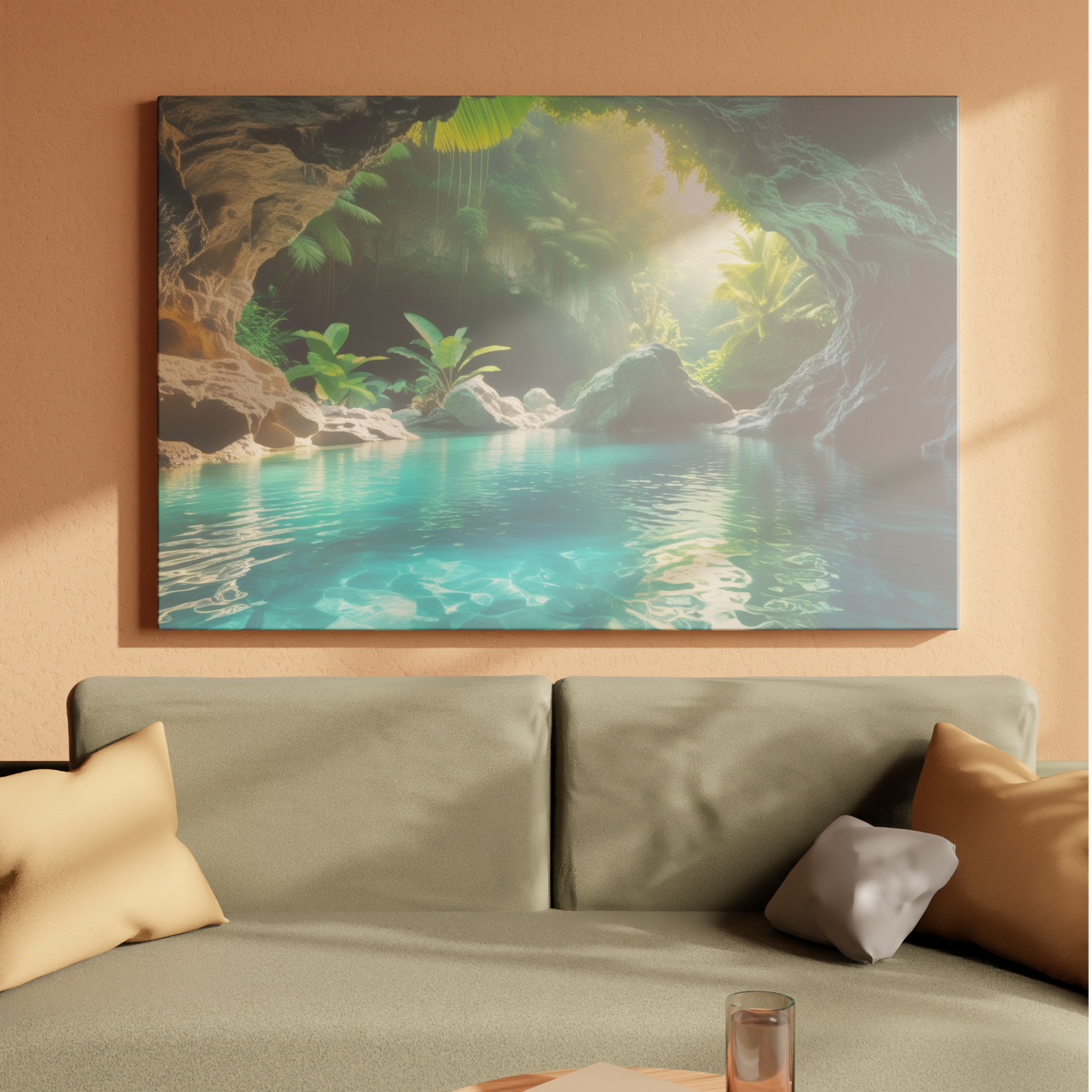 Secret Oasis: Sunlit Grotto Retreat