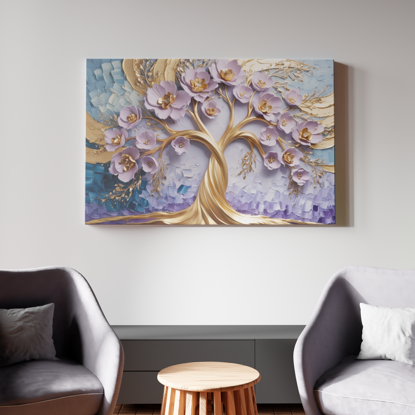 Blossoms of Gold and Lavender