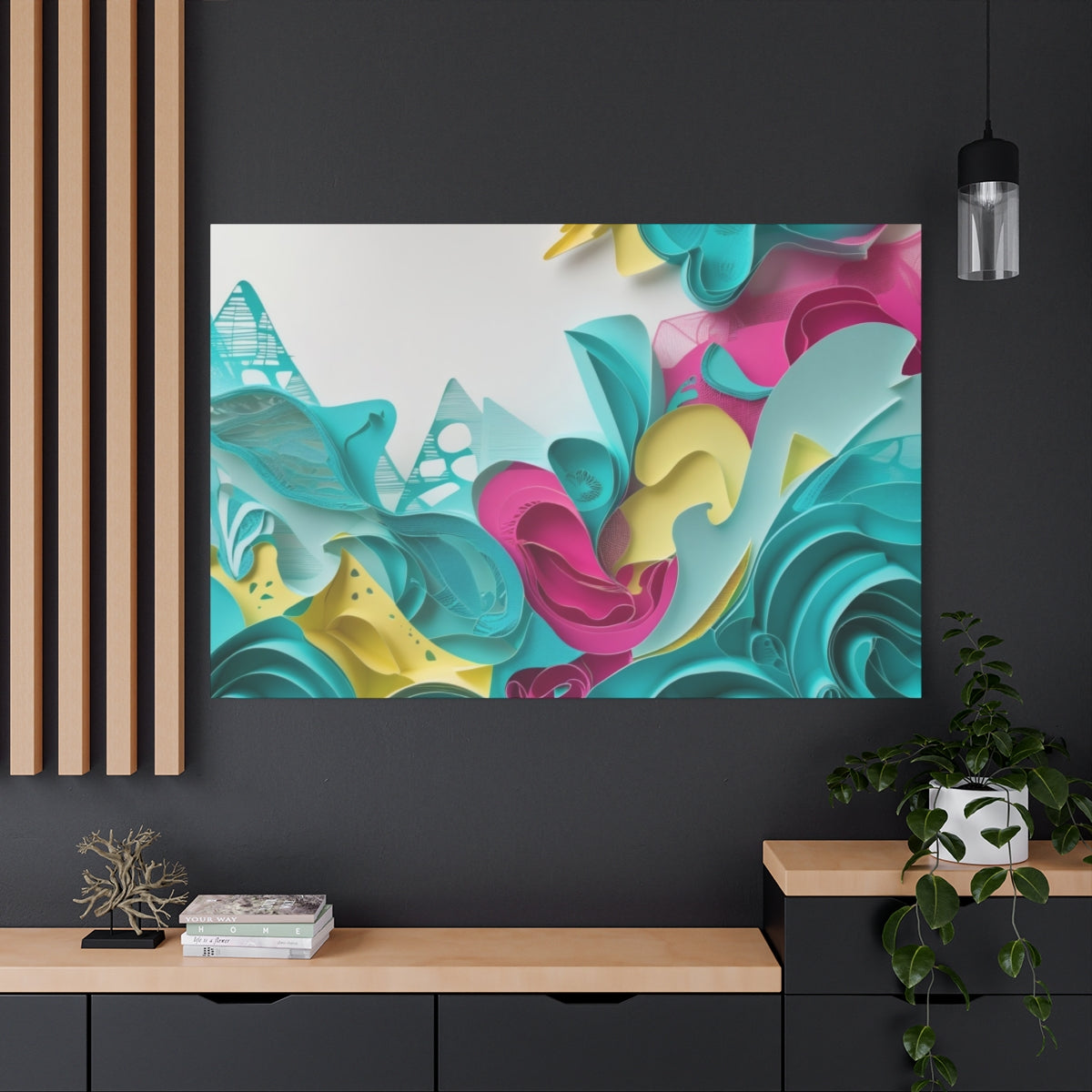 Waves of Colorful Paper Dreams