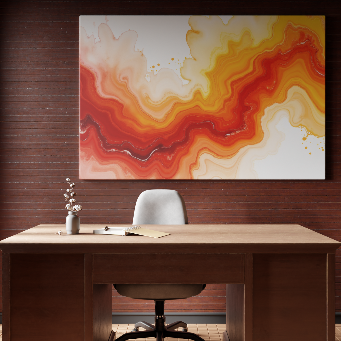Eruption of Saffron Hues