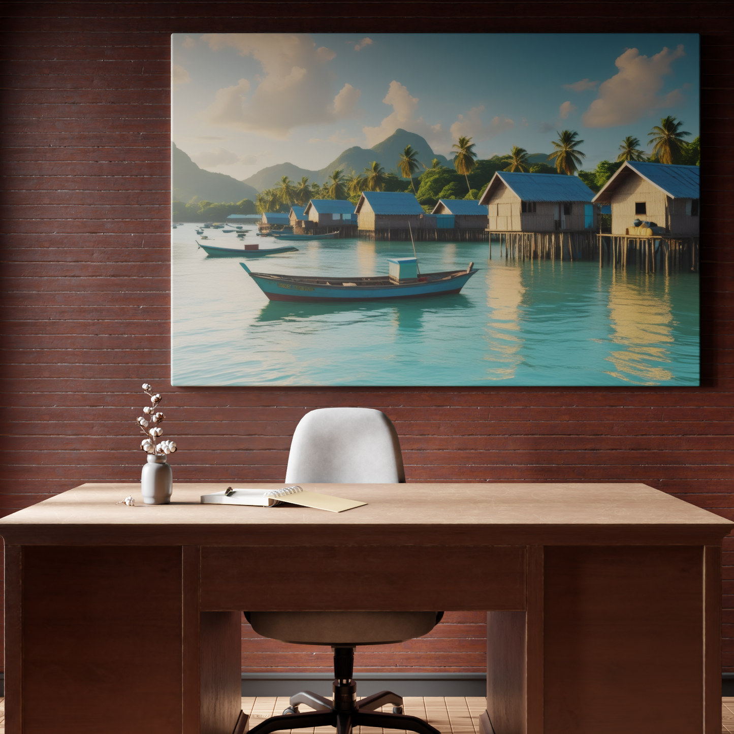 Tranquil Waters of a Stilted Village