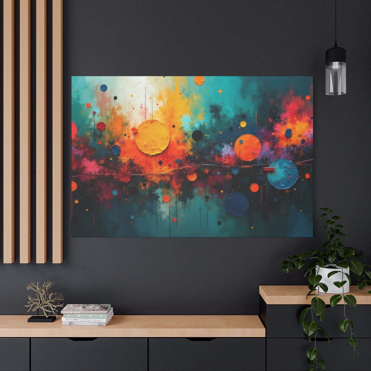 Celestial Symphony Over Urban Chaos