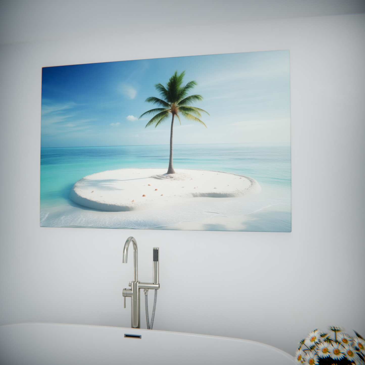 Solitary Serenity: Palm Oasis