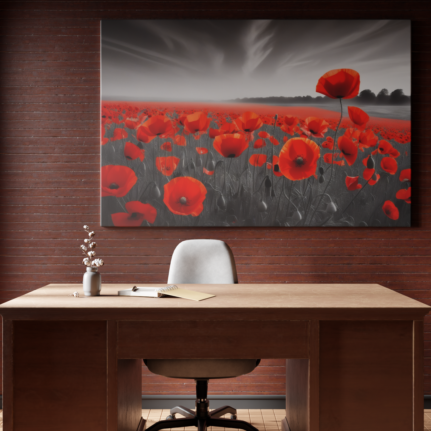 Poppies in Monochrome Dreamscape
