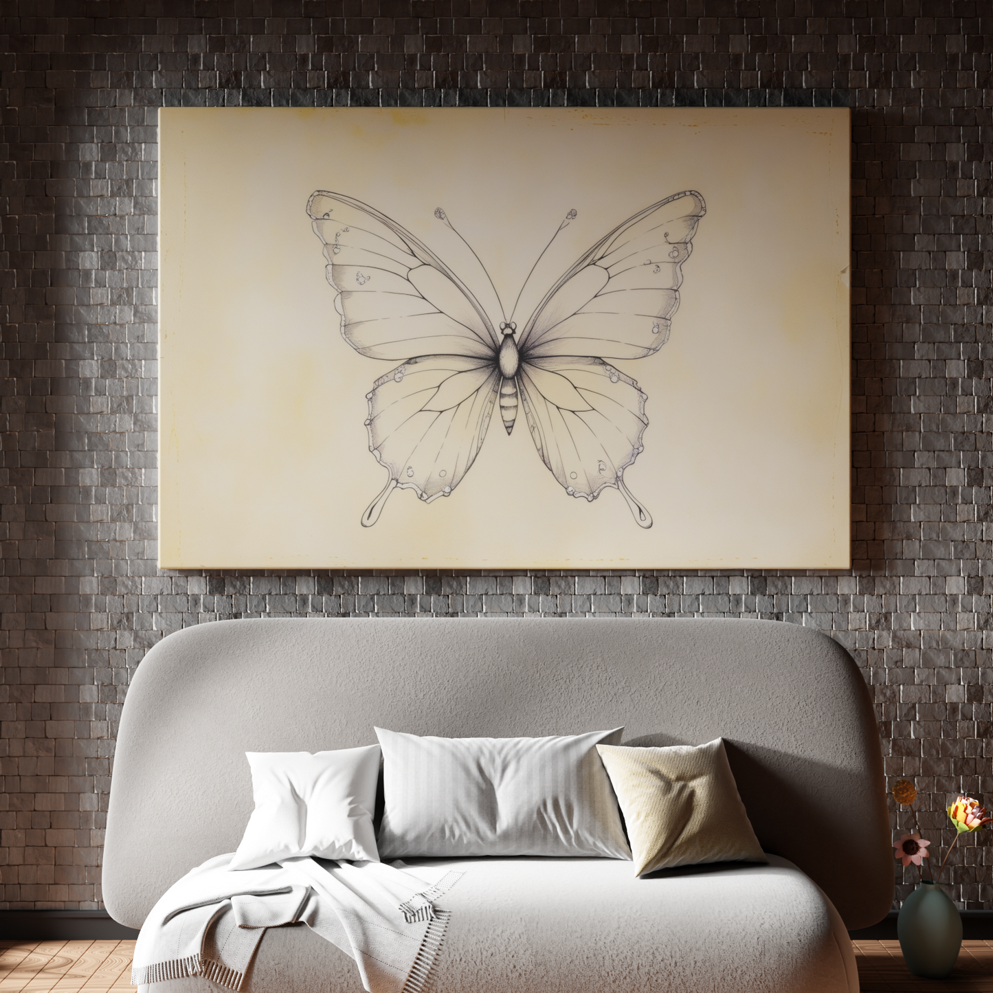 Vintage Butterfly Sketch