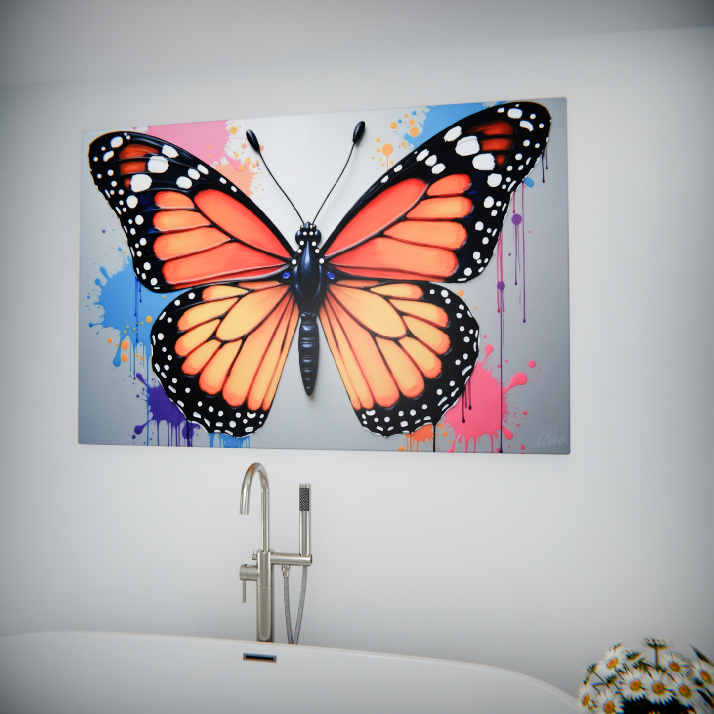 Vibrant Monarch Splatter