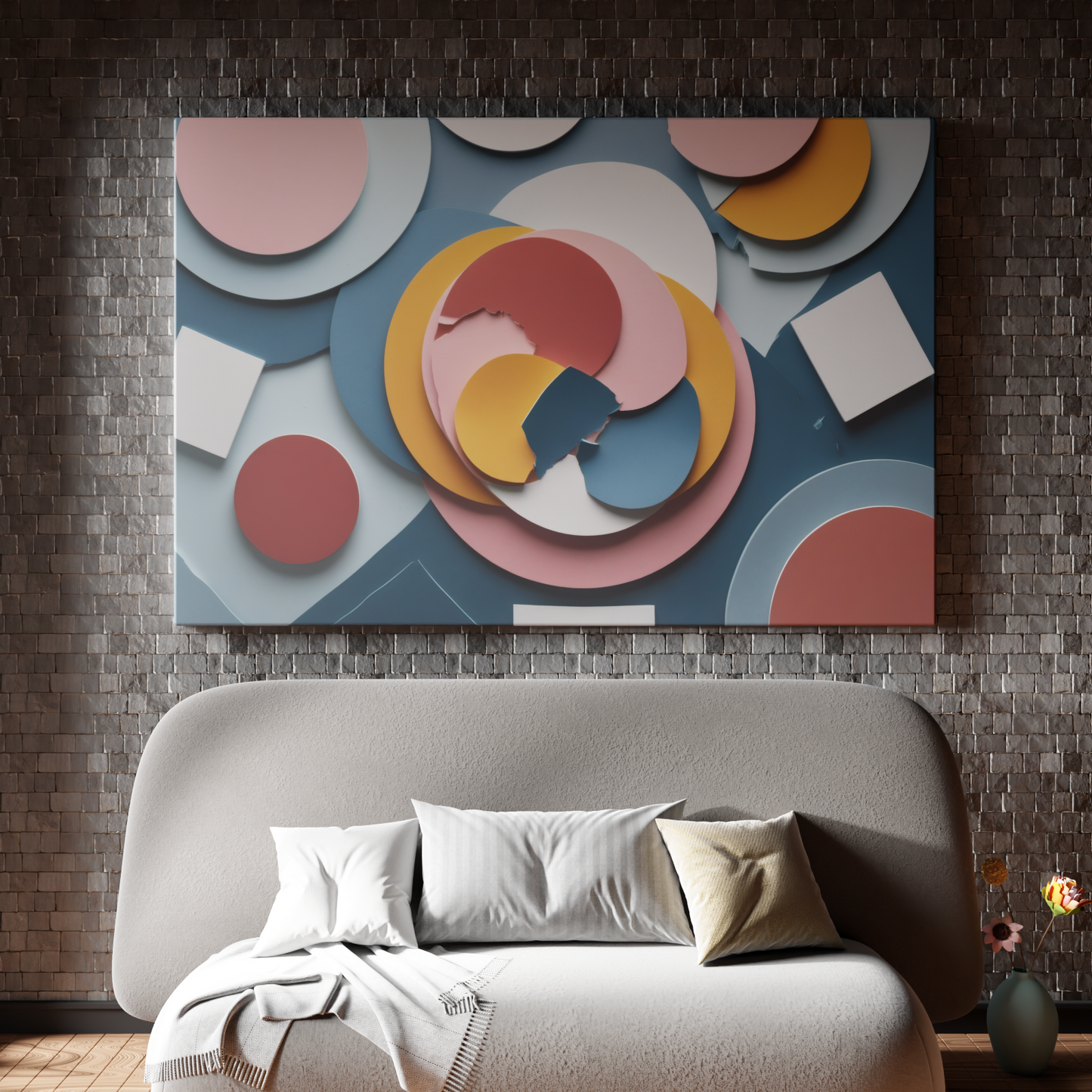 Abstract Geometry of Circles and Squares