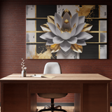 Lotus Elegance in Metallic Harmony
