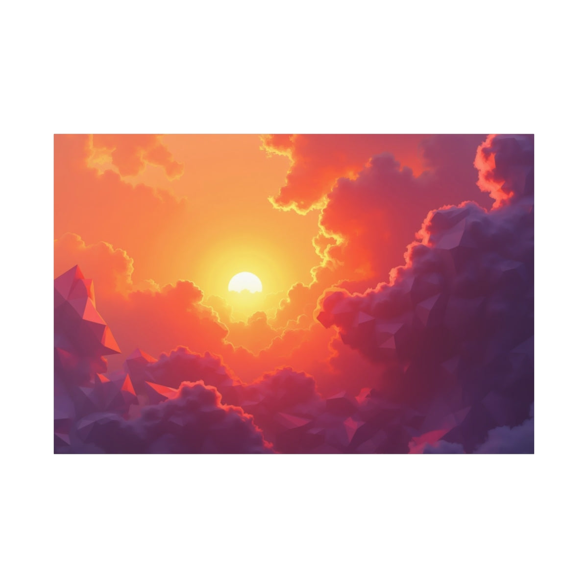 Geometric Sunset Symphony