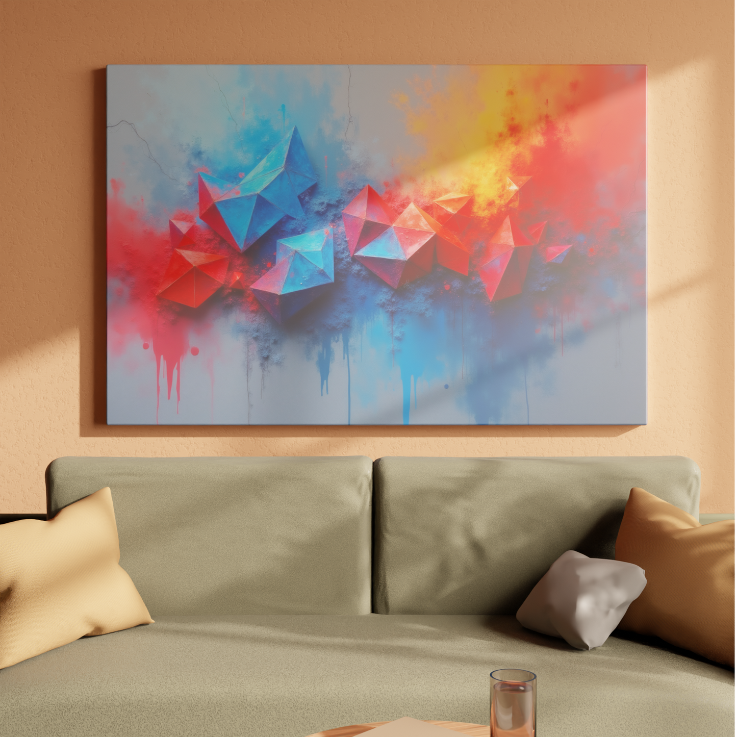 Geometric Clash: Blue and Red Dynamics