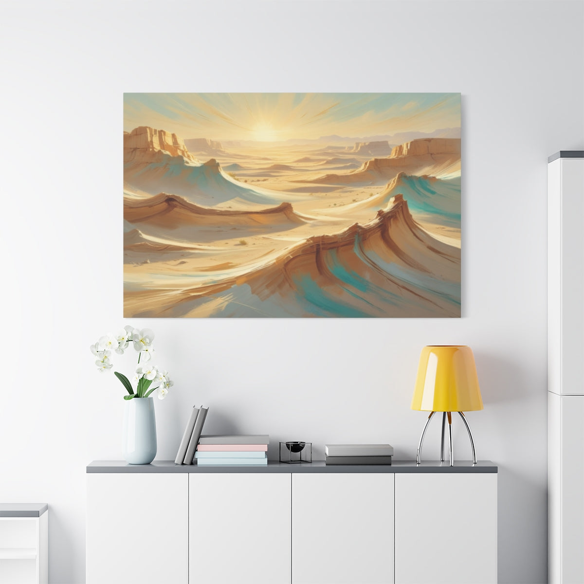 Sunlit Desert Waves