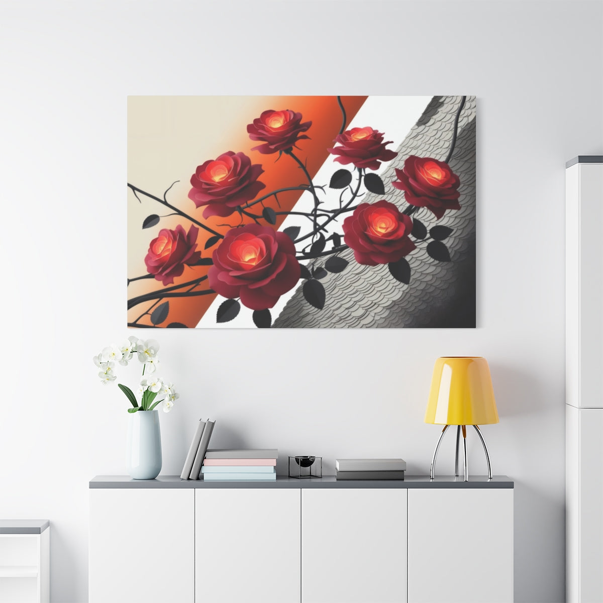 Crimson Blooms Against the Shadows