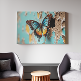 Butterfly Amidst Decay: A Contrast in Beauty