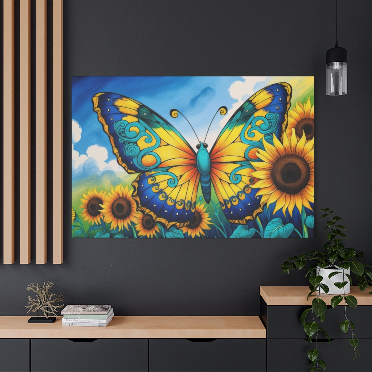Butterfly Bliss Among Sunflowers