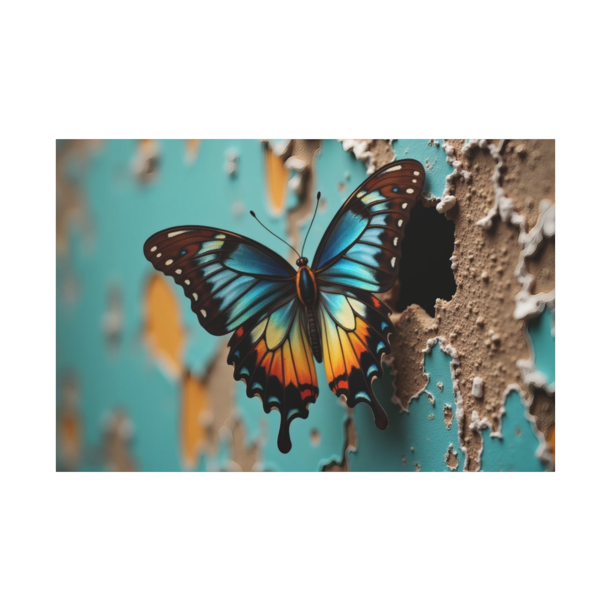 Butterfly Amidst Decay: A Contrast in Beauty