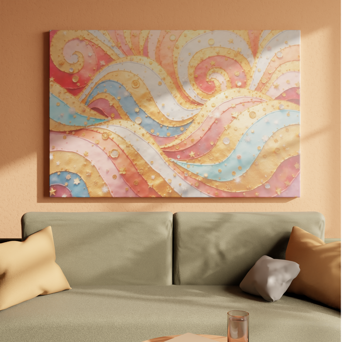 Waves of Gold and Color