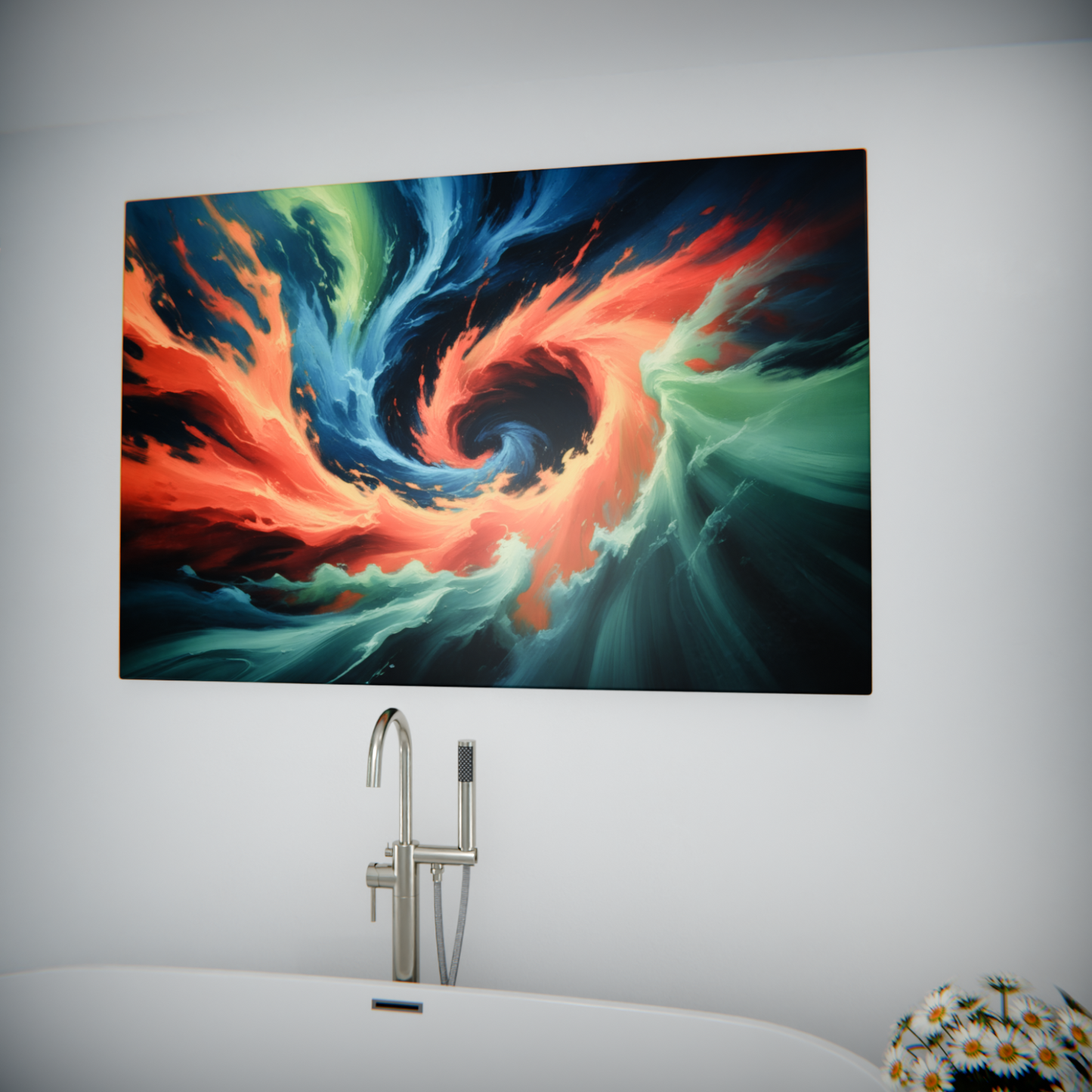 Vortex of Flames and Waves