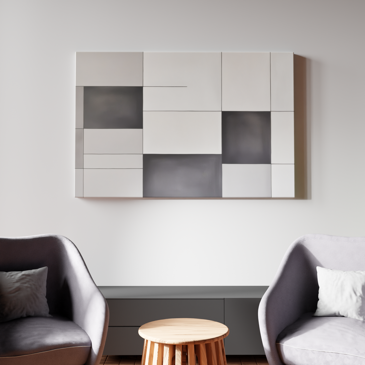 Monochrome Geometric Harmony