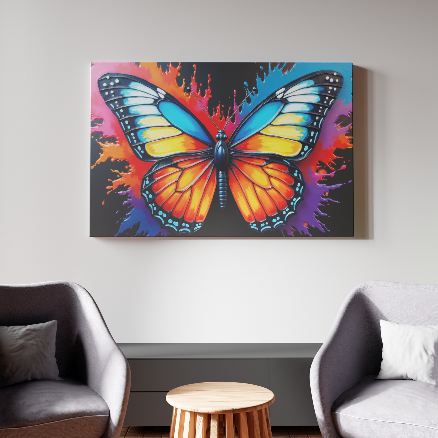 Vibrant Butterfly Explosion