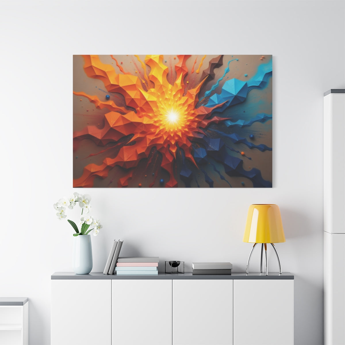 Explosive Geometry: Sunburst Symphony