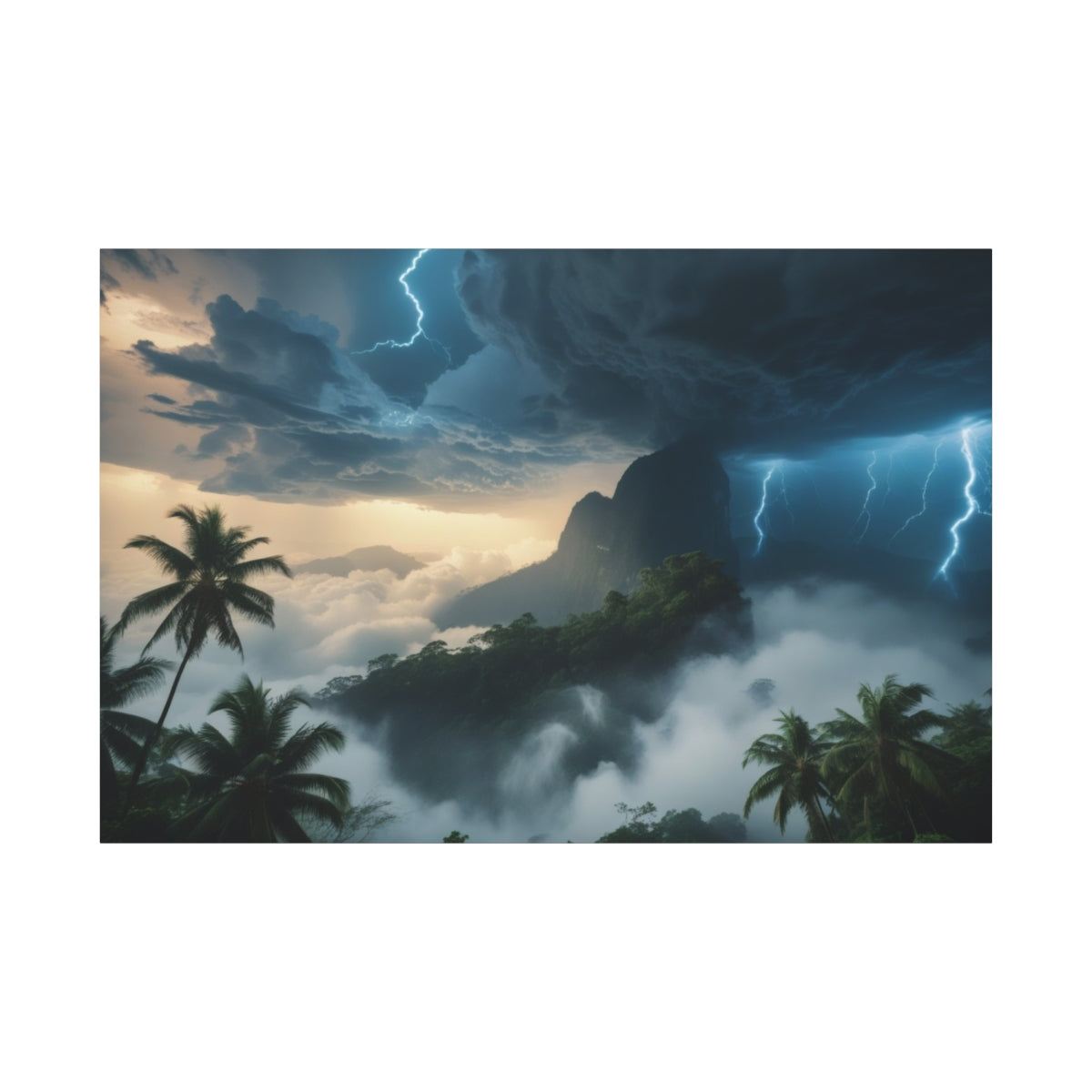 Storm Over Tropical Mountains