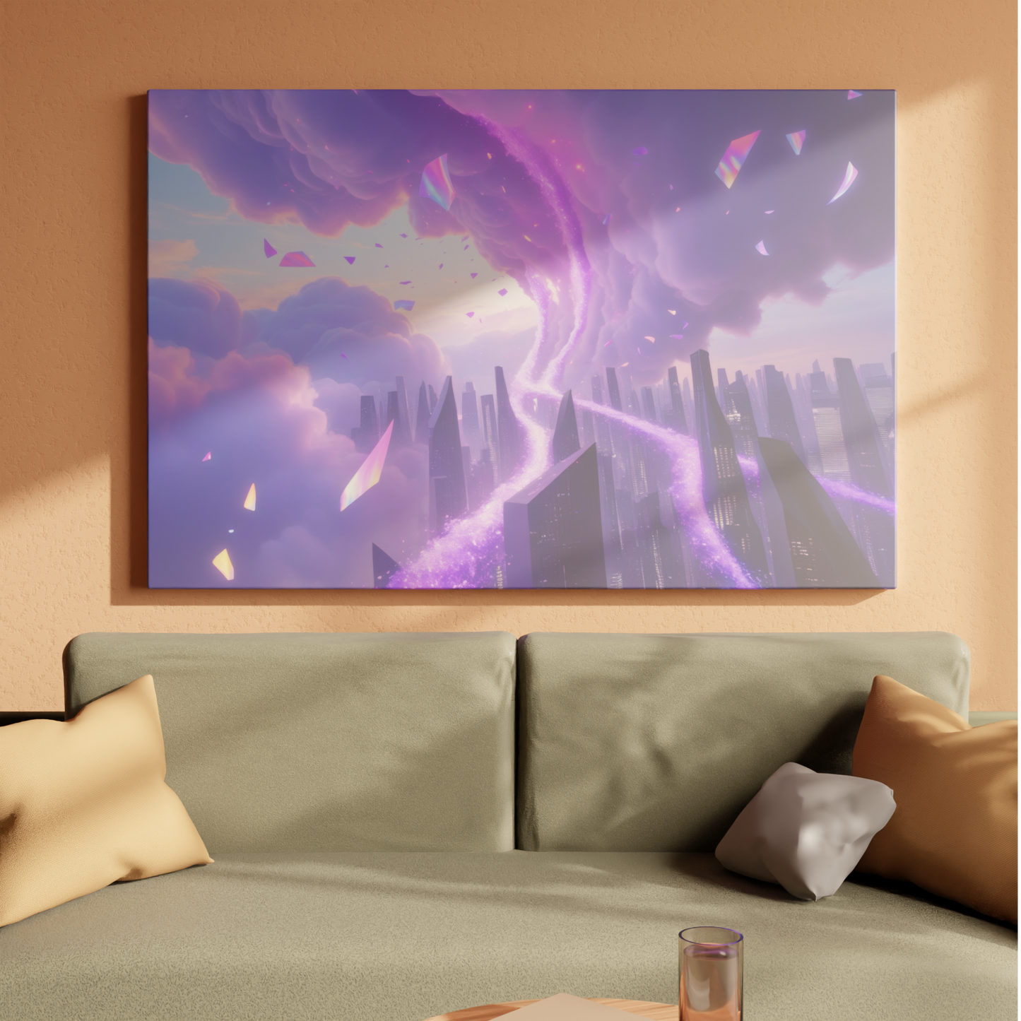 Violet Vortex Over Metropolis