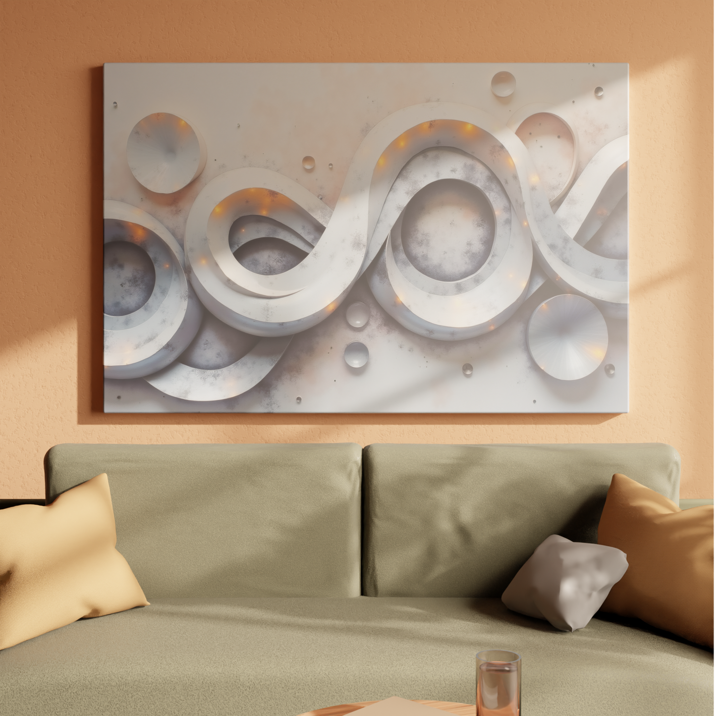 Ethereal Flow of Silver Waves