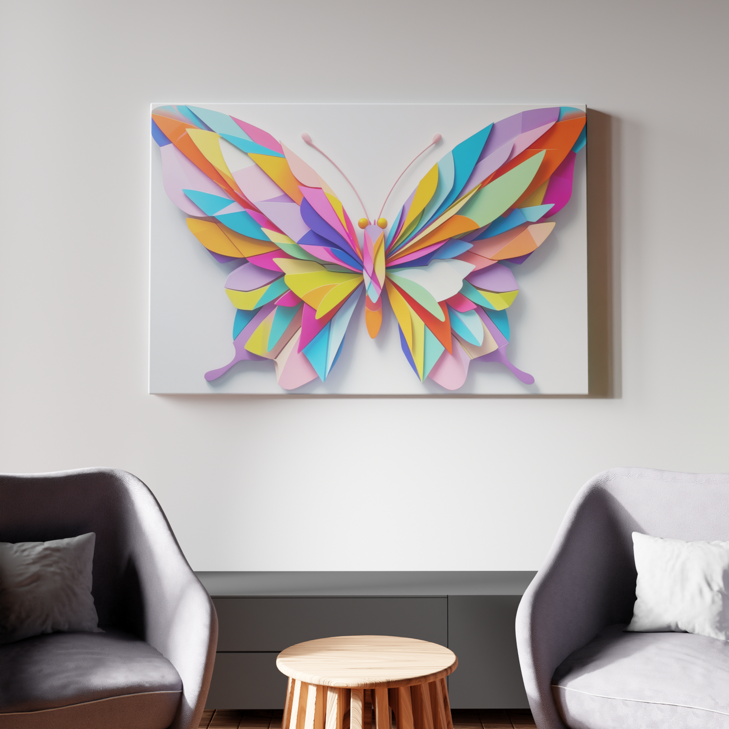 Vibrant Kaleidoscope Butterfly