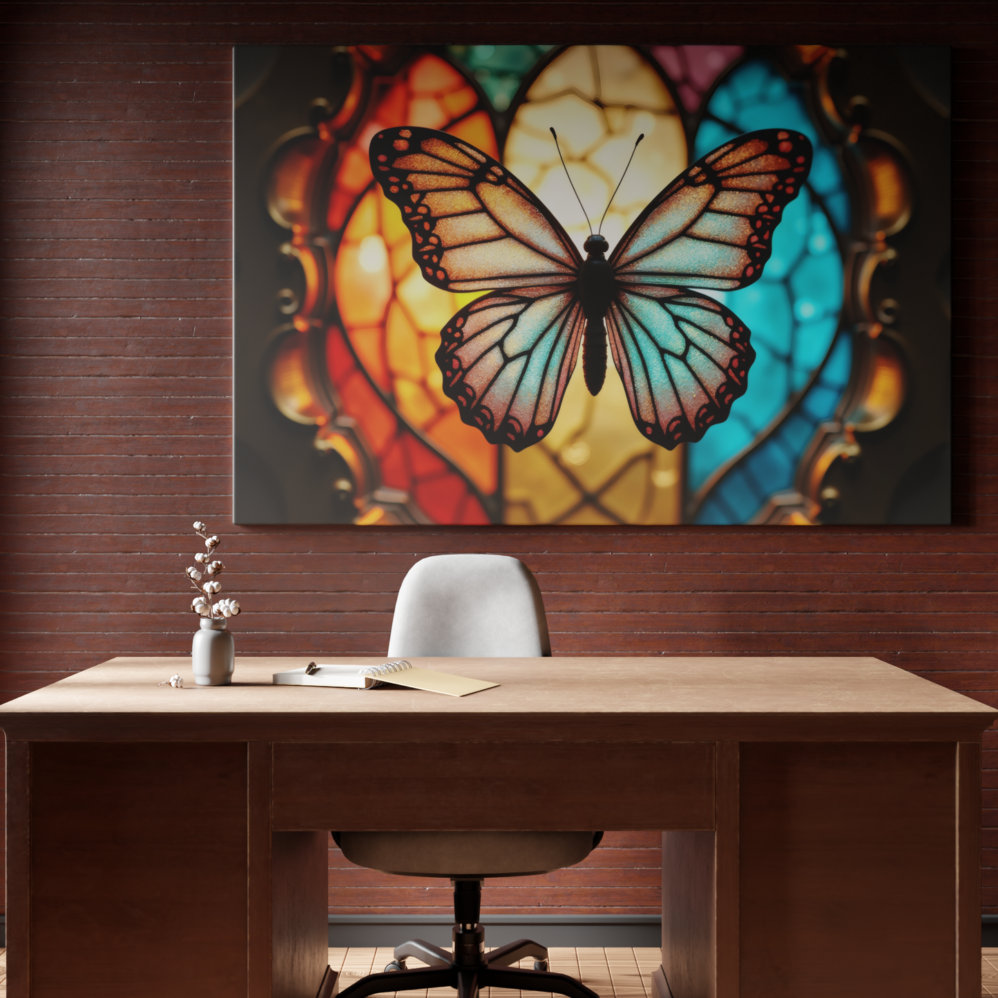 Symphony of Colors: Stained Glass Butterfly