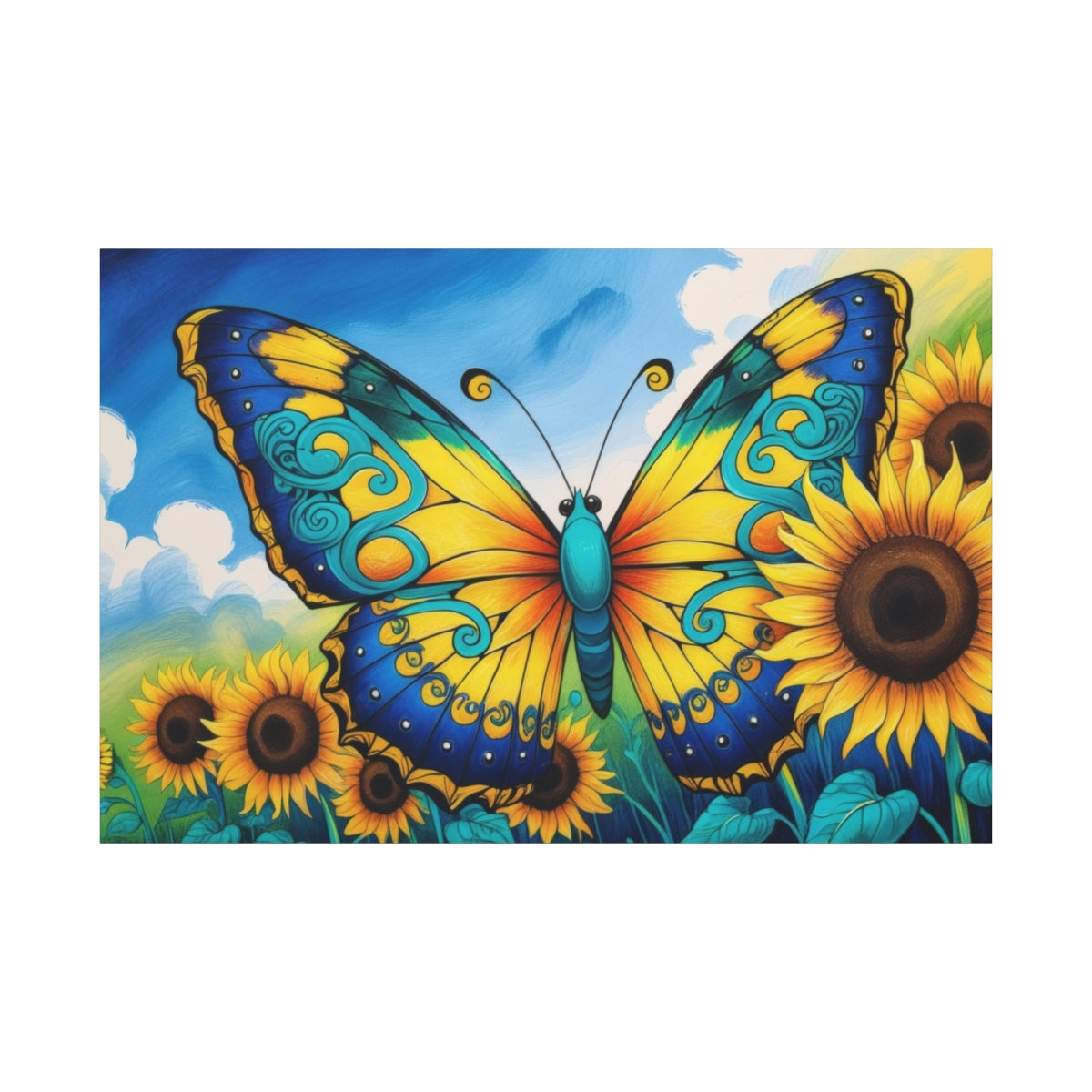 Butterfly Bliss Among Sunflowers