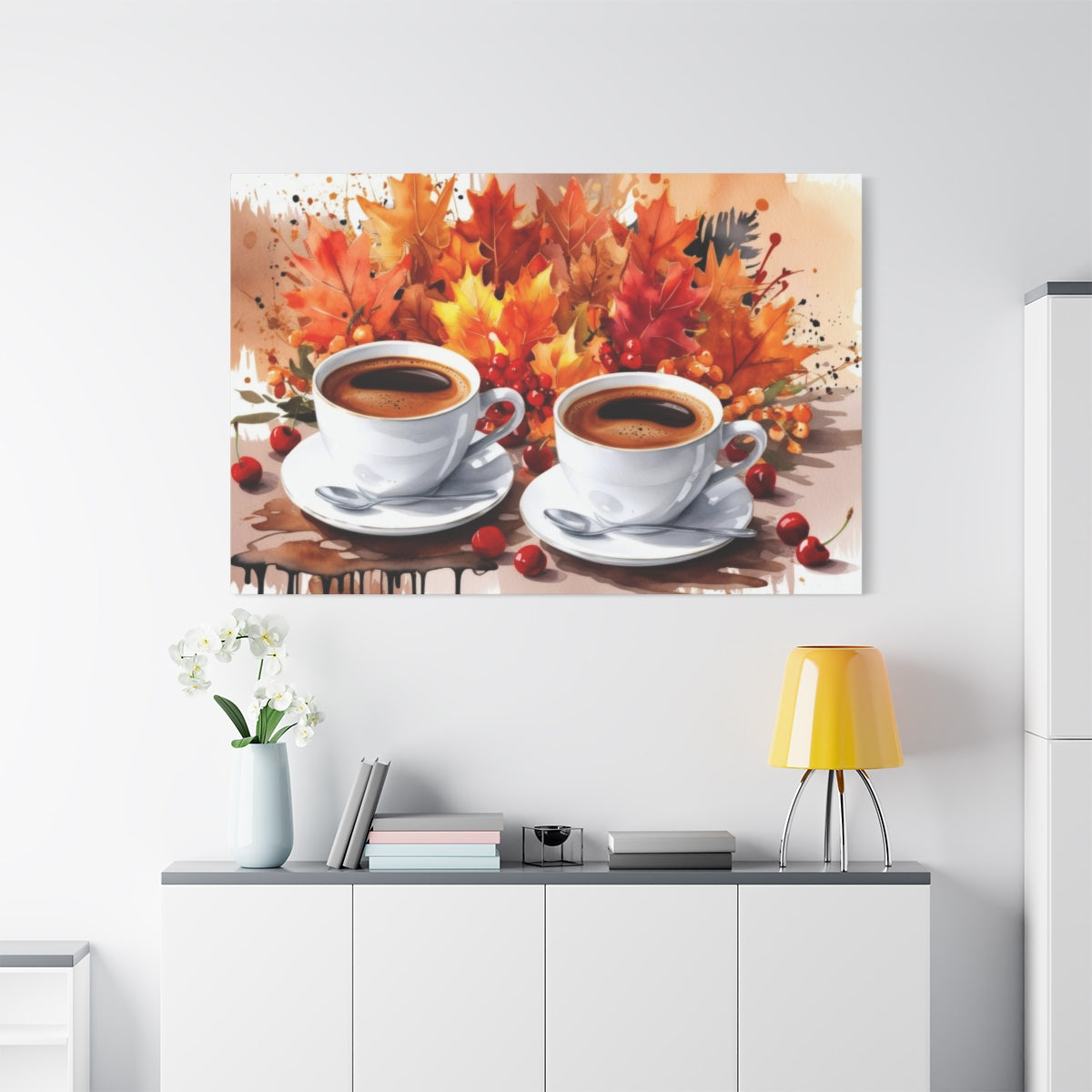 Autumn Aroma: Coffee & Crimson Leaves