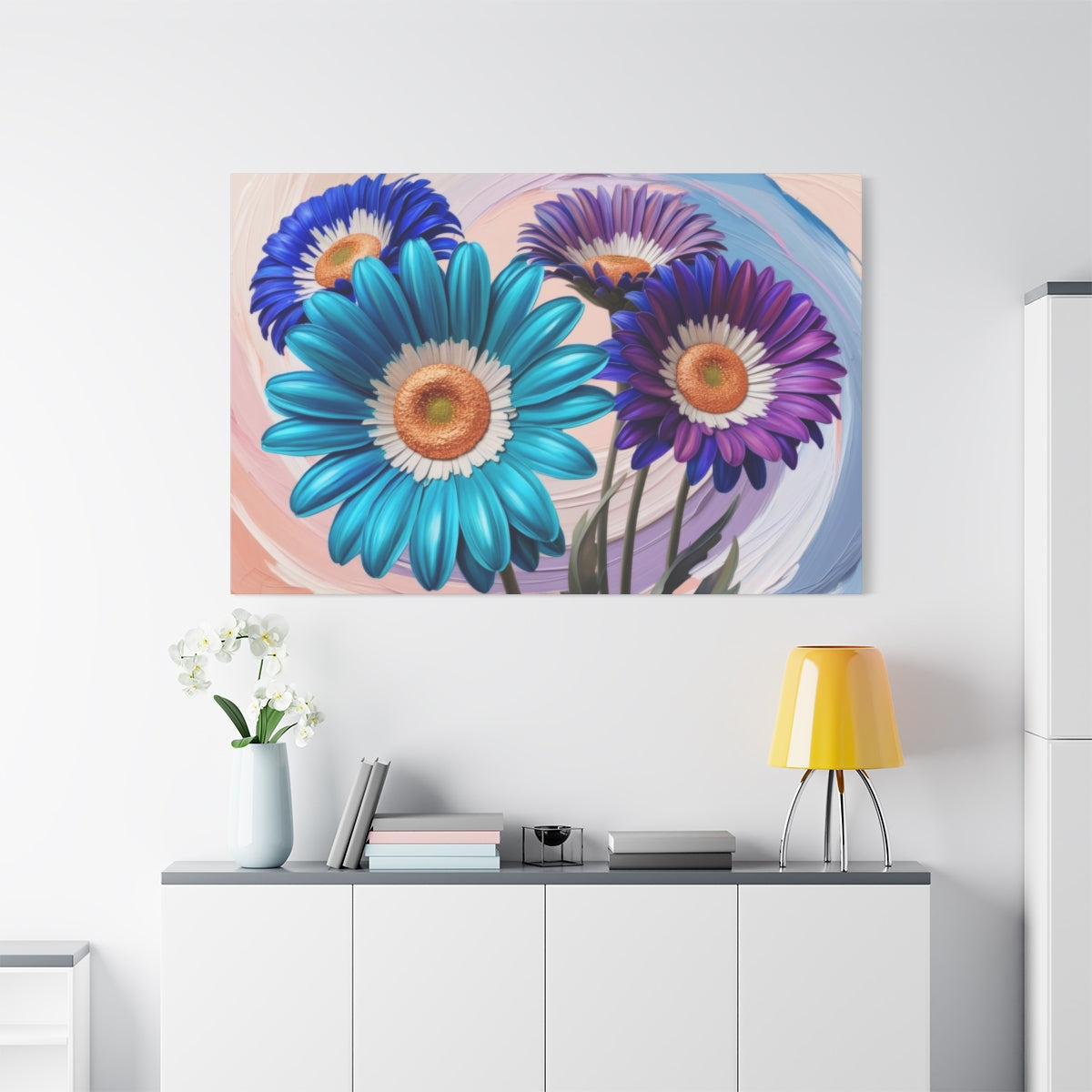 Vibrant Blossoms in Swirl