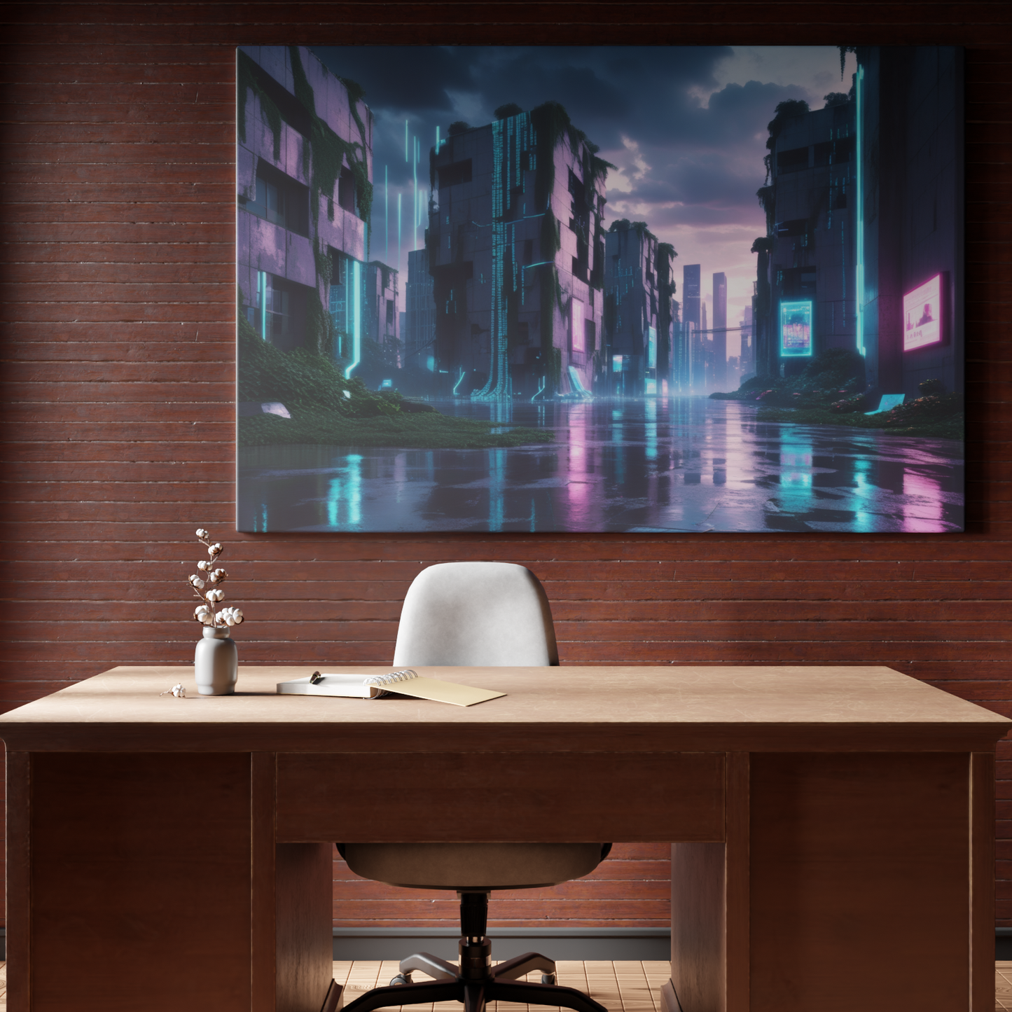 Digital Dystopia: Neon Reflections