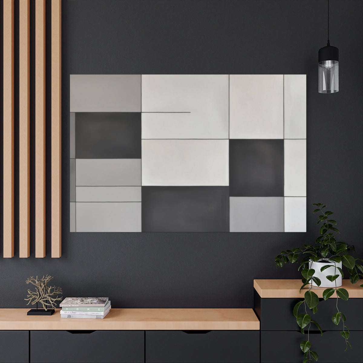 Monochrome Geometric Harmony