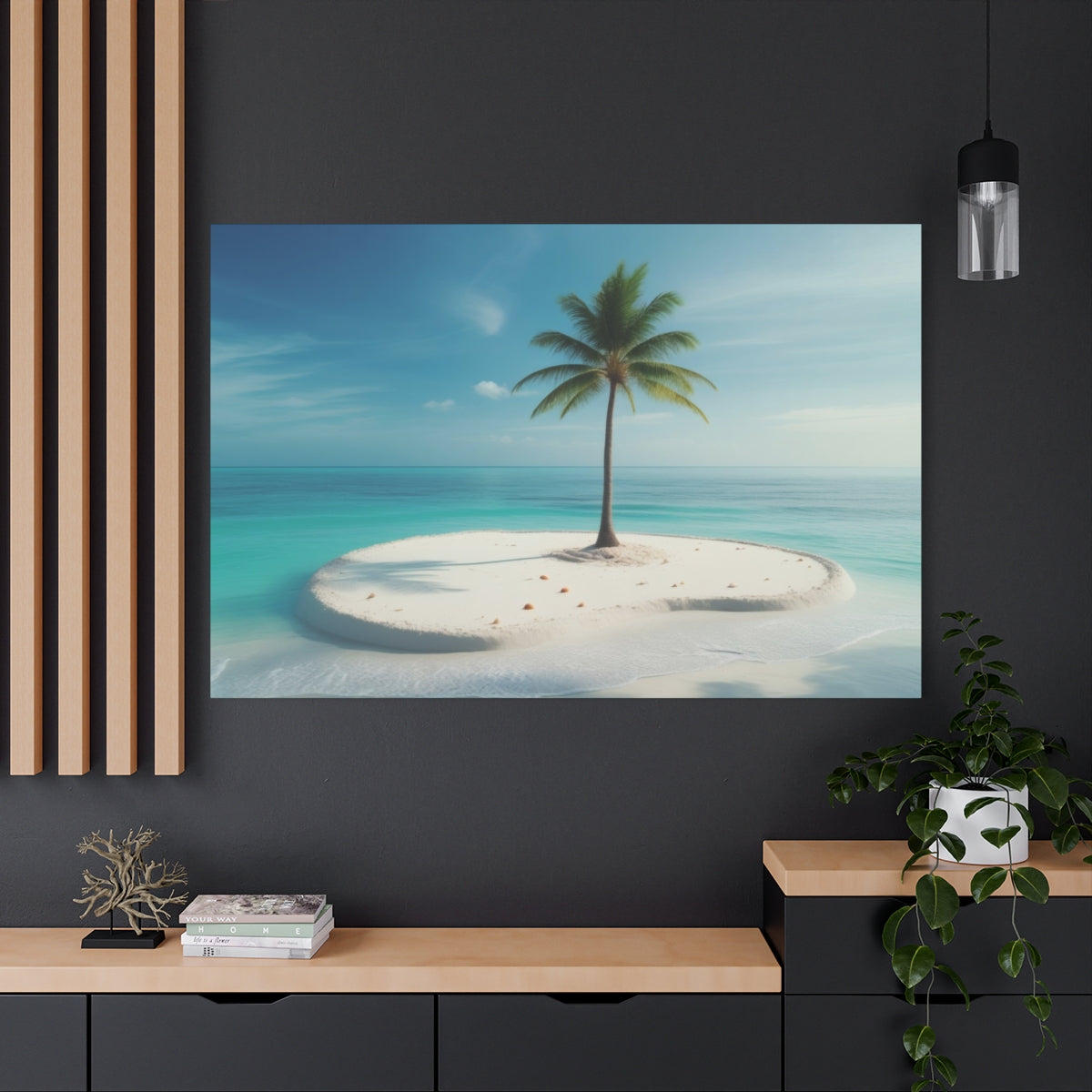 Solitary Serenity: Palm Oasis