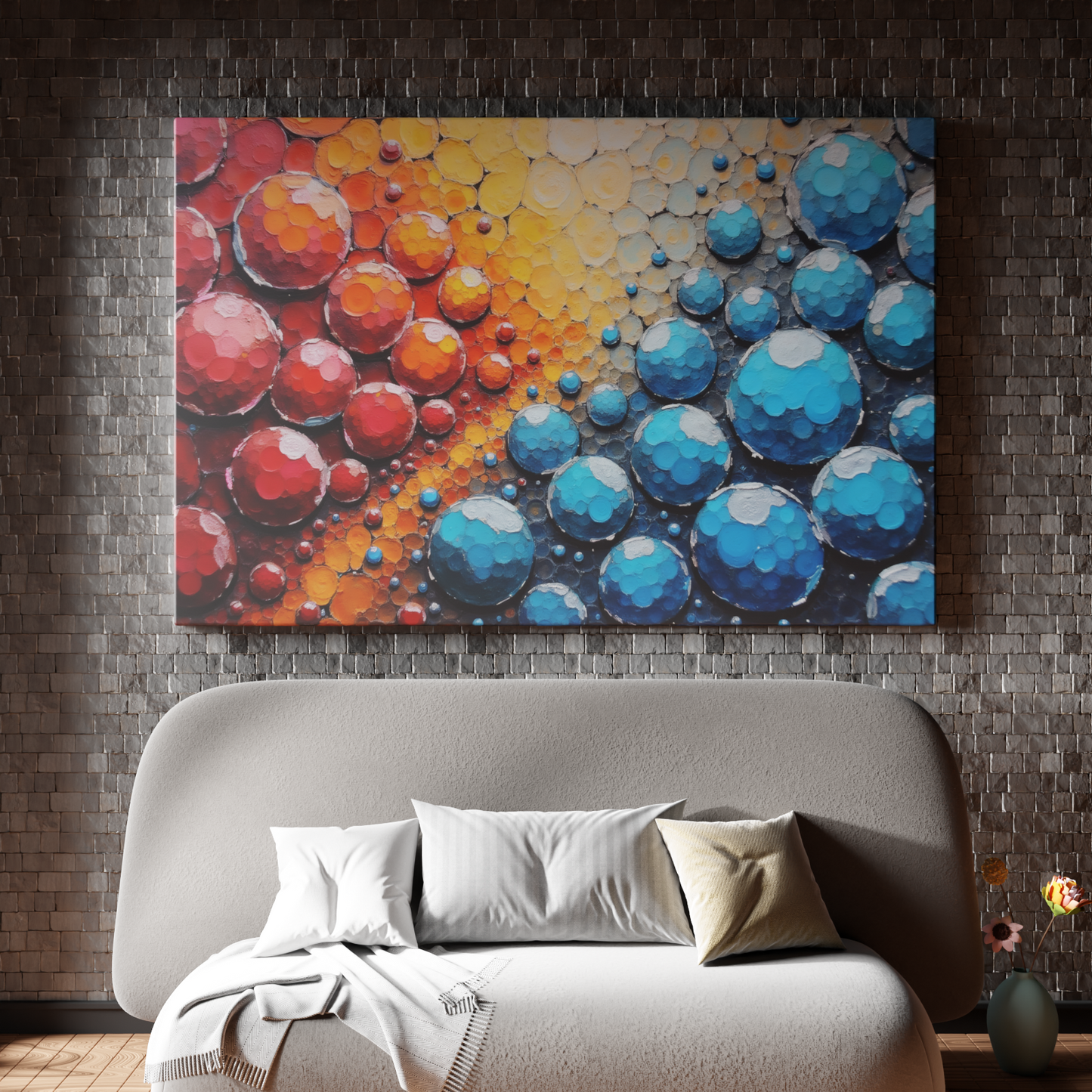 Chromatic Spheres Collision