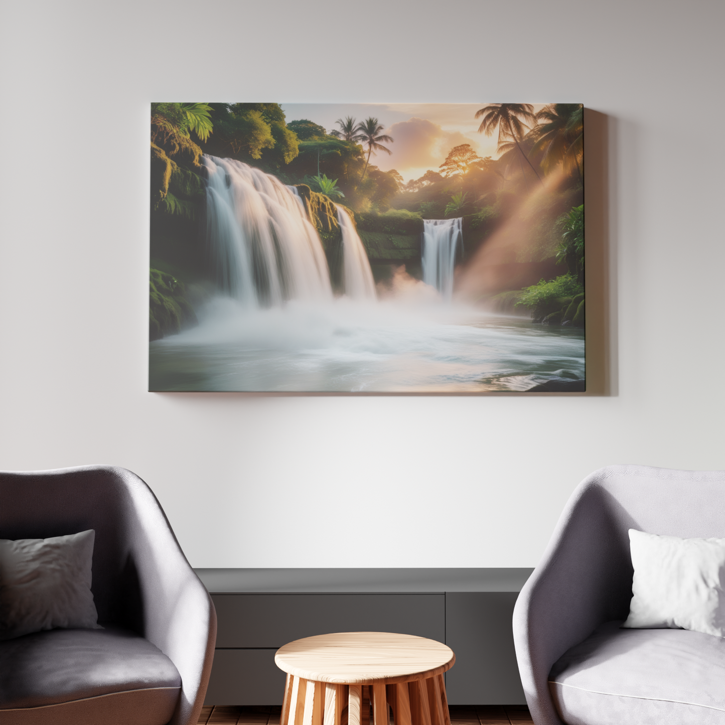 Sunset Serenity at Jungle Falls